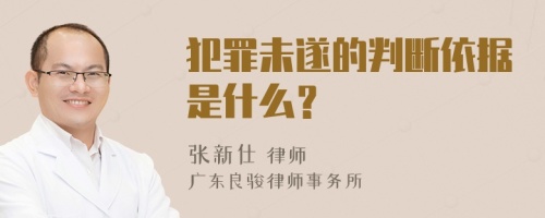 犯罪未遂的判断依据是什么？