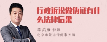 行政诉讼做伪证有什么法律后果