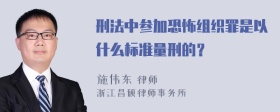 刑法中参加恐怖组织罪是以什么标准量刑的？