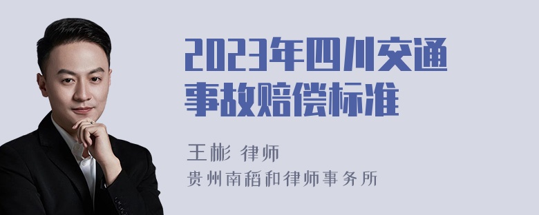 2023年四川交通事故赔偿标准