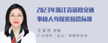 2023年浙江省道路交通事故人身损害赔偿标准