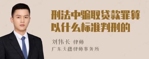 刑法中骗取贷款罪算以什么标准判刑的