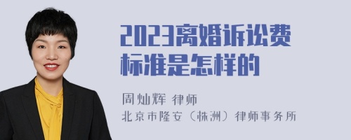 2023离婚诉讼费标准是怎样的