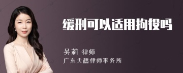 缓刑可以适用拘役吗