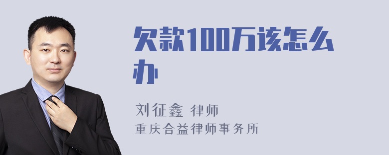 欠款100万该怎么办