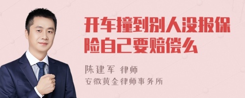 开车撞到别人没报保险自己要赔偿么