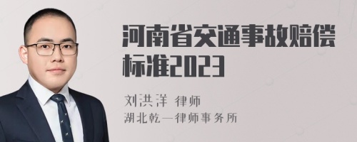 河南省交通事故赔偿标准2023