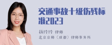 交通事故十级伤残标准2023