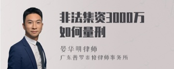 非法集资3000万如何量刑