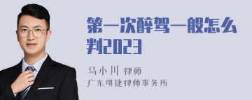 第一次醉驾一般怎么判2023