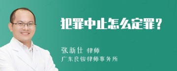 犯罪中止怎么定罪？