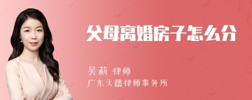 父母离婚房子怎么分