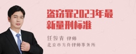 盗窃罪2023年最新量刑标准