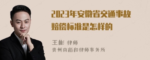 2023年安徽省交通事故赔偿标准是怎样的