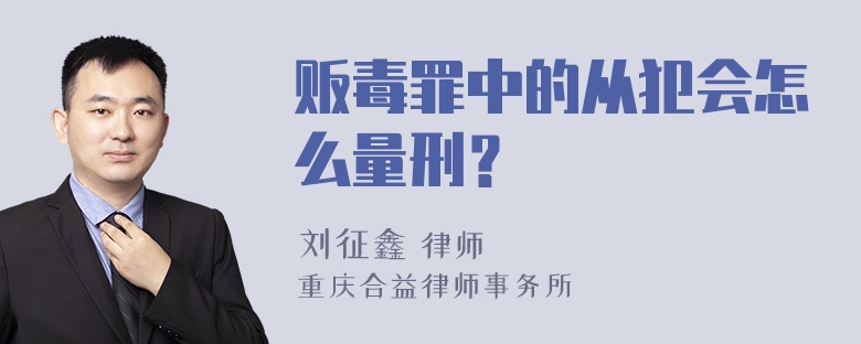 贩毒罪中的从犯会怎么量刑？