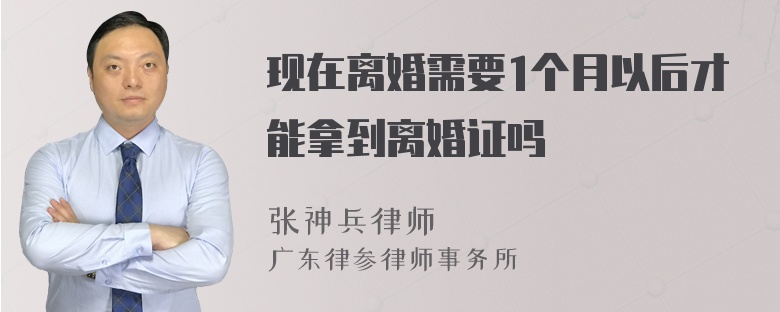 现在离婚需要1个月以后才能拿到离婚证吗