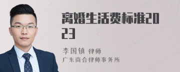 离婚生活费标准2023