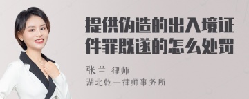 提供伪造的出入境证件罪既遂的怎么处罚