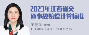 2023年江西省交通事故赔偿计算标准