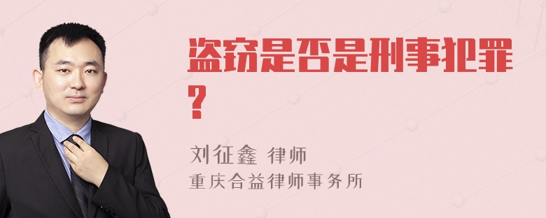 盗窃是否是刑事犯罪?