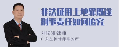 非法征用土地罪既遂刑事责任如何追究