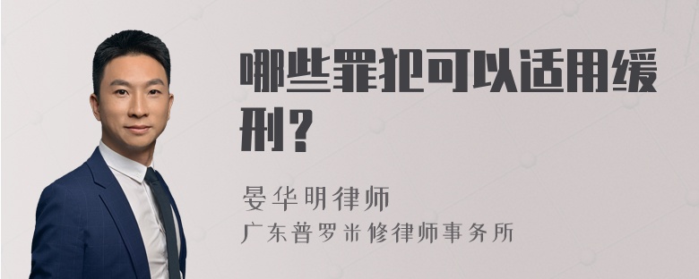 哪些罪犯可以适用缓刑？