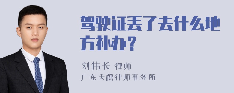 驾驶证丢了去什么地方补办？