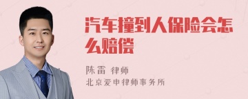 汽车撞到人保险会怎么赔偿