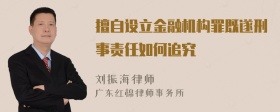 擅自设立金融机构罪既遂刑事责任如何追究