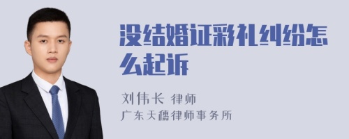 没结婚证彩礼纠纷怎么起诉