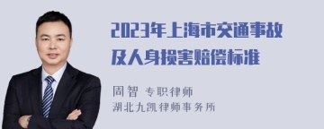 2023年上海市交通事故及人身损害赔偿标准