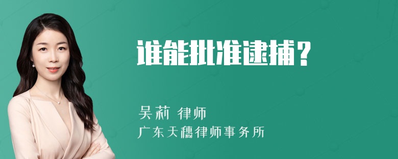 谁能批准逮捕？