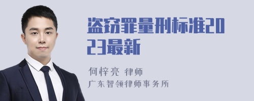 盗窃罪量刑标准2023最新