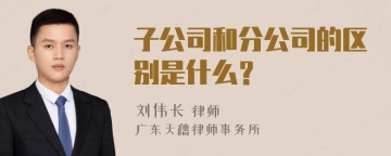 子公司和分公司的区别是什么？