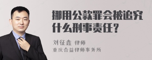 挪用公款罪会被追究什么刑事责任？