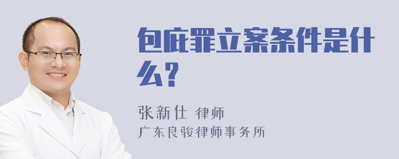 包庇罪立案条件是什么？