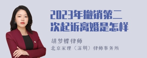 2023年撤销第二次起诉离婚是怎样