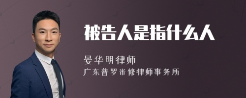 被告人是指什么人