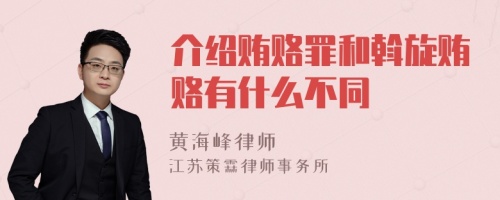 介绍贿赂罪和斡旋贿赂有什么不同