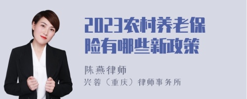 2023农村养老保险有哪些新政策