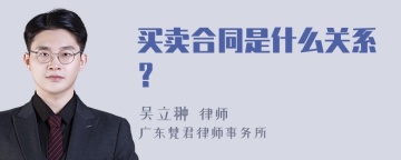 买卖合同是什么关系？