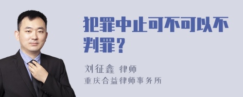 犯罪中止可不可以不判罪？