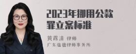 2023年挪用公款罪立案标准