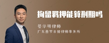 拘留羁押能算刑期吗