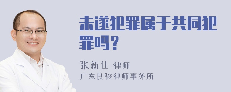 未遂犯罪属于共同犯罪吗？