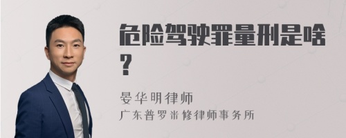 危险驾驶罪量刑是啥？