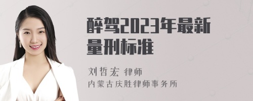 醉驾2023年最新量刑标准