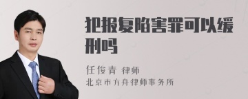 犯报复陷害罪可以缓刑吗