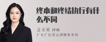 终本和终结执行有什么不同