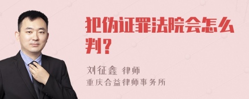 犯伪证罪法院会怎么判？